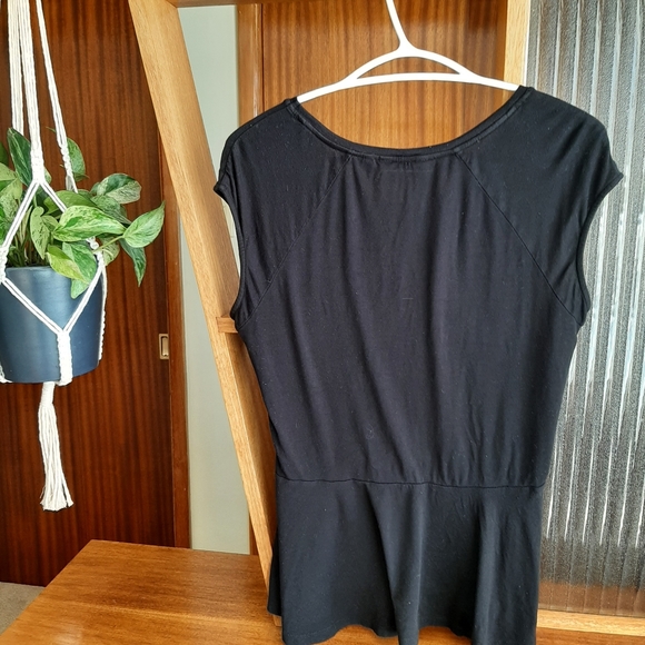 Reitmans Peplum Top color Block office small office knit - Picture 3 of 4